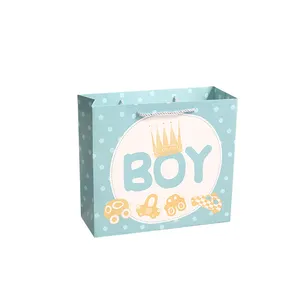 定制手提包男婴女童礼品纸袋淋浴糖果袋生日派对装饰品儿童礼品礼物包