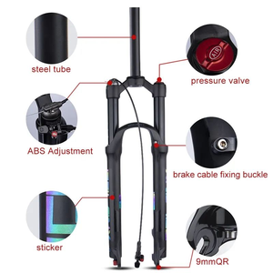 Horquillas Delanteras para <span class=keywords><strong>Bicicleta</strong></span> de Montaña, Suspensión de 26, 27.5 y 29 Pulgadas, 34MM, 140/160MM, Ajuste de Rebote y Amortiguación de Aire - Product Image 6