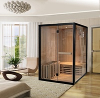 Ruang Sauna Uap Mini Tradisional Baru untuk 1-3 Orang