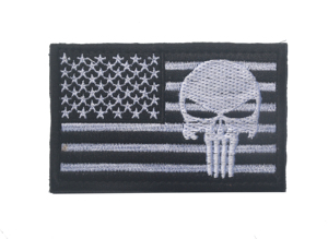 Toppa Ricamata Completa Bandiera USA con Teschio Punisher, Creativa Toppa Bandiera Nazionale Americana per Borse Moda, Giacche, Cappotti, da Cucire - Product Image 5