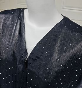 <span class=keywords><strong>M</strong></span>-141 优雅复古阿拉伯式朴素欧根纱长袍套装连衣裙宽松闪亮穆斯林头巾防皱大码女式斋月开斋节 - Product Image 5