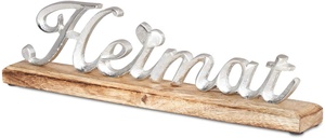 Tamaño y diseño personalizados Decoración Letras de familias de metal plateado en base de madera - Product Image 3