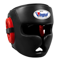 Casco de Boxeo GINGPAI Profesional, Seguro, Duradero, Ajustable, Resistente al Viento, Unisex, Redondo/Ovalado, de Cuero PU, Impermeable y Transpirable