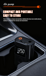 Pompe à air portable pour voiture 150 psi à prix d'usine, <span class=keywords><strong>compresseur</strong></span> d'air portable sans fil avec affichage numérique, gonfleur de pneus multifonctionnel - Product Image 2