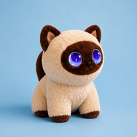 Peluche douce certifiée CE pour la reconnaissance émotionnelle, cadeau de vacances pour adultes, jouet en peluche chat, jouet de thérapie orthophonique, rentrée scolaire
