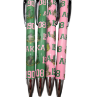 Stylo à bille personnalisé de sororité grecque Sublimation de transfert de chaleur en métal personnalisé pour les étudiants à l'école