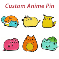 Badges en émail personnalisés en gros sur le thème de l'anime, badges mignons, badges en métal de dessins animés, fabricant de badges en émail souple et dur