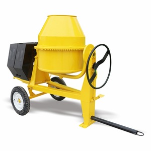 Bétonnière à tambour Id350 2a, option diesel/électrique, jaune, entretien facile - Product Image 1