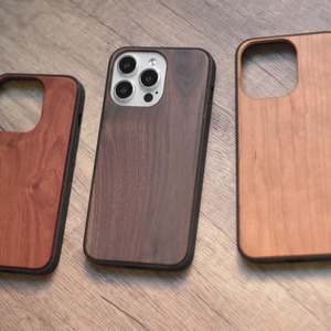 Étui de téléphone en bois ultra-fin pour 15 Pro Max 16 17 - <span class=keywords><strong>Coque</strong></span> de protection en bambou antichoc en bois massif - Product Image 1