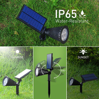 Focos solares Luces de inundación solares para exteriores Foco solar impermeable para entrada Patio Paisaje Cubierta Garaje