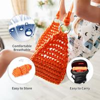Siège de balançoire en plastique tressé à la main pour enfants Ropecube avec hauteur réglable et crochets à pression pour utilisation en extérieur et en intérieur, parc de trampolines