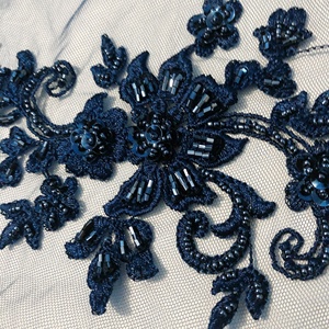 Tuyệt vời thêu Sequins tay áo đính cườm ren đính vải handcut lt2487a - Product Image 5