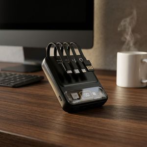 Banco de Energía Portátil de 10W de Alta Capacidad con Cable Integrado, 10000mAh, Carga Rápida USB para Exteriores - Product Image 6