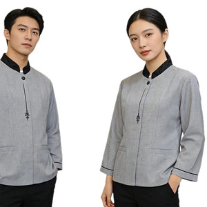 Hotel Uniforms Summer Short Sleeve Cotton Unisex Workwear For Hotels And Guesthouses - Product Image 5