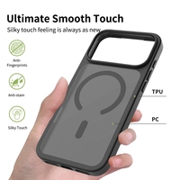 Étui de téléphone portable translucide de luxe avec anneau magnétique, sensation de peau, pour iPhone 18 Pro Max, coque de téléphone personnalisée