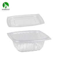 Récipient alimentaire en plastique transparent jetable de salade de biscuit de pain HB-24