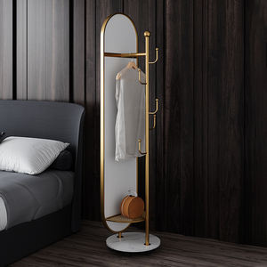 Specchio Ovale Personalizzabile in Lega di Alluminio da Pavimento a Soffitto <span class=keywords><strong>con</strong></span> <span class=keywords><strong>Appendiabiti</strong></span> per Casa/Hotel - Product Image 3