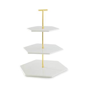 Factory <strong>Dessert</strong> Plates 3 Tiers Marble Cake Stand Cake <strong>Tray</strong> for Housewarming Birthday Party Wedding - Product Image 1
