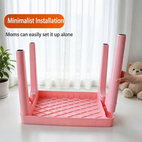 Table d'étude robuste pour enfants, légère, en plastique, coins arrondis, profil bas, pour la maternelle, chambre d'enfant, intérieur, facile à nettoyer