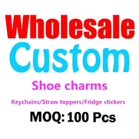 Décorations pour filles personnalisables en PVC rose et caoutchouc Charm chaussure d'hôpital avec boucle en anglais