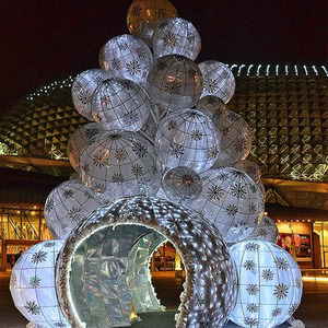 Árbol <span class=keywords><strong>de</strong></span> <span class=keywords><strong>Navidad</strong></span> Artificial <span class=keywords><strong>de</strong></span> Alta Calidad a Precio <span class=keywords><strong>de</strong></span> Fábrica, con Soporte Metálico Gigante, Iluminación LED, Ecológico e Impermeable, 1 Pieza - Product Image 4