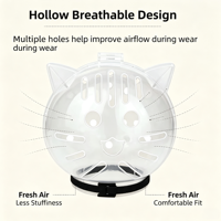 Casque anti-morsure transparent et respirant pour chat, cache-mâchoire pour chaton, capuche de protection pour toilettage, bouclier de sécurité pour coupe des ongles