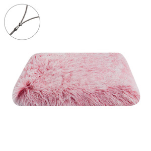 Bunnyhi GSF001 плюшевое квадратное гнездо для домашних животных, однотонное зимнее летнее спальное коврик для собак и кошек, удобный диван-кровать для собак, модный мультяшный - Product Image 2