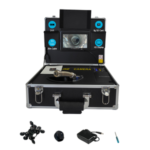 Caméra de vidéosurveillance <span class=keywords><strong>pour</strong></span> tuyaux 20M-5MM, caméra d'inspection d'égouts 25MM 1080P, inspection de canalisations 7 pouces avec DVR et 12 LED - Product Image 1