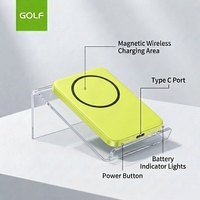 Banques d'alimentation portables sans fil magnétiques, minces, personnalisées, en alliage d'aluminium, charge rapide PD 20W, 5000mAh