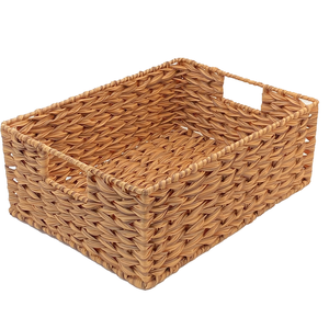 <span class=keywords><strong>Cesti</strong></span> Portaoggetti Fatti a Mano <span class=keywords><strong>in</strong></span> Giacinto d'Acqua, Erba Marina, Plastica Intrecciata, Rattan e <span class=keywords><strong>Vimini</strong></span> per Picnic, Lavanderia e <span class=keywords><strong>Contenitori</strong></span> da Cucina - Product Image 4