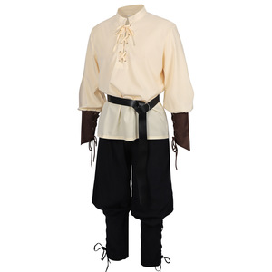 Halloween Pirates of the <strong>Caribbean</strong> Echo Renaissance Medieval Blouses <strong>Shirts</strong> for Adults Pirate Costume Stage Performance Costume - Product Image 5