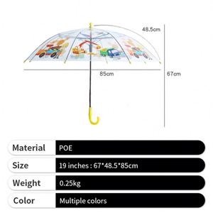 ร่มใสพิมพ์โลโก้สำหรับเด็ก ขนาด 19 นิ้ว สำหรับโฆษณา ขายส่ง - Product Image 2