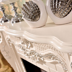 Elegante Chimenea de Madera Tallada de Estilo Moderno, Independiente para Interiores, para Sala de Estar, Hotel, Villa, con Control Remoto, OEM, ODM - Product Image 4