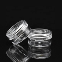 Mini Pot à Crème Transparent en Plastique avec Couvercle 3ml 5ml 10ml 2.5g 3g 5g 10g 15g 20g 25g 30g, Conteneur Échantillon Cosmétique