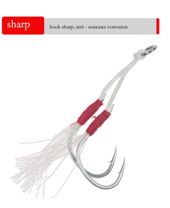 New <span class=keywords><strong>mata</strong></span> kail jigging assist ganci double jig asist Sea Fishing jigging hook - Product Image 3