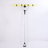 Râteau à herbes multifonctionnel détachable en aluminium argenté et jaune de qualité industrielle, pliable de 36 pouces, prix d'usine, pour étang et lac