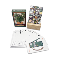 Cartes à Jouer de Luxe Personnalisables 310 g/m² pour Fête d'Anniversaire, Carton Écologique à Cœur Noir avec Étui en Bois, Vente en Gros Usine