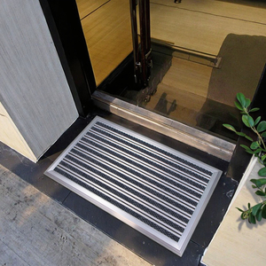 Chất Lượng Cao Lối Vào Mat Hệ Thống Tùy Chỉnh Kích Thước Sang Trọng PVC Cao Su Sàn Bọt Mat Với Nhôm Hồ Sơ 10Mm Dày Thiết Kế Vuông - Product Image 3