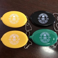 Chaveiro de bolso para moedas, porta-moedas de plástico transparente