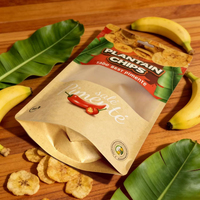 Sachets Doypack en papier kraft biodégradables pour snacks, emballages alimentaires pour chips de plantain avec fenêtre