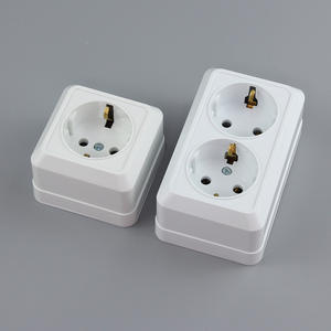 <span class=keywords><strong>Prises</strong></span> <span class=keywords><strong>murales</strong></span> ABS de surface de style européen série 18 avec 2 <span class=keywords><strong>prises</strong></span> de type allemand - Product Image 3