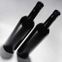 Botellas de Vidrio Negro para Ron de 500 ml, 700 ml, 750 ml, Personalizadas, de Alta Calidad y Buen Precio