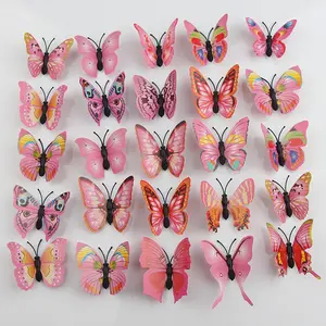6CM PVC papillon Simulation créative maison rideau fond décoration plastique artisanat