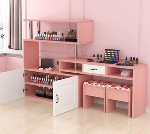 Table de manucure réglable pour salon de beauté, mobilier de bar à ongles, table à ongles, bureau de manucure - Product Image 4
