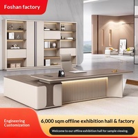 Ensemble de bureau et chaise de direction moderne minimaliste haut de gamme avec finition sans peinture