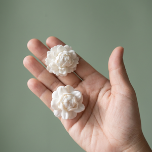 Flor de jazmín de arcilla realista suave hecha a mano |   Decoración Artificial Clásica para el Día de la Madre, Graduación, Año Nuevo, Acción de Gracias y Más - Product Image 3