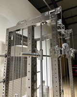 Rack de musculation multifonctionnel en acier inoxydable, cage de squat, machine Smith, entraînement de force pour les bras, les jambes, la poitrine, musculation