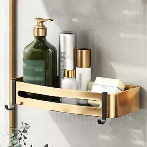 Luxury Home Kitchen Organized Adhesive Bathroom Wall Shelf Shower Caddy Shelves For Bathroom Toilet Rack Storage