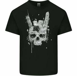 T-shirt Personalizzata da Uomo con Stampa Teschio in Stile Heavy Metal <span class=keywords><strong>Rock</strong></span> <span class=keywords><strong>N</strong></span> <span class=keywords><strong>Roll</strong></span> Punk Hip Hop - Product Image 1