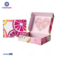 Boîtes cadeaux roses de luxe pliables en carton, personnalisables avec logo, pour expédition internationale, fabrication ODM en usine